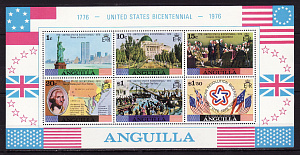 Ангилья, 1976, 200 лет независимости США, блок
